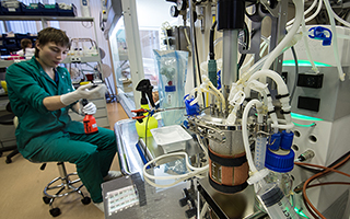 Man working on engine